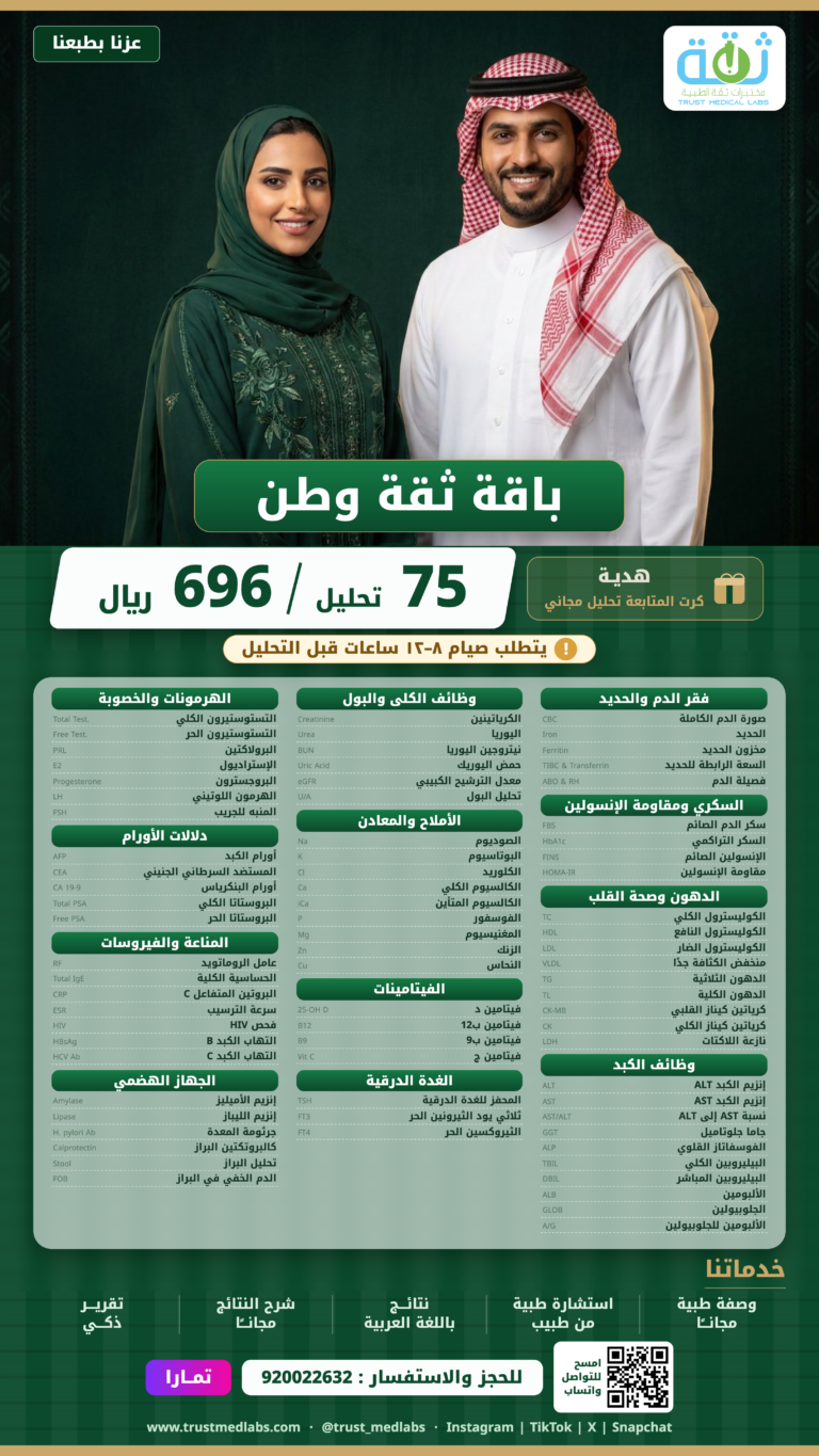 باقة ثقة وطن — الشاملة — عرض اليوم الوطني ٩٦ من مختبرات ثقة الطبية